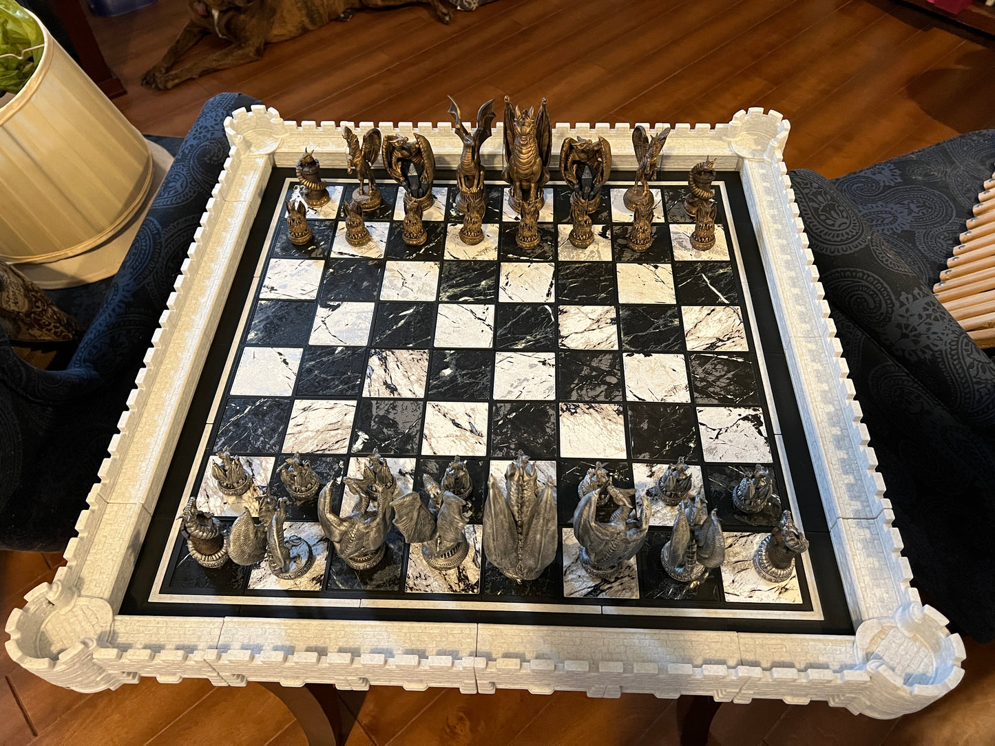 Black and White Marble Tiles added to StageTop Stronghold Table