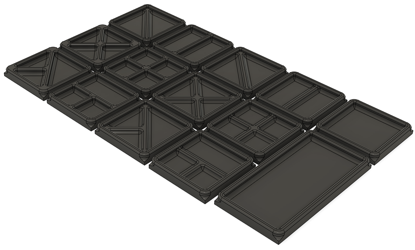 Quarter Tile Component Trays Non-Commercial