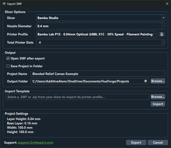 3MF Export Plugin