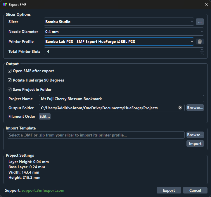 3MF Export Plugin
