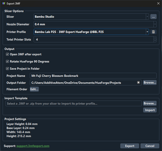 3MF Export Plugin
